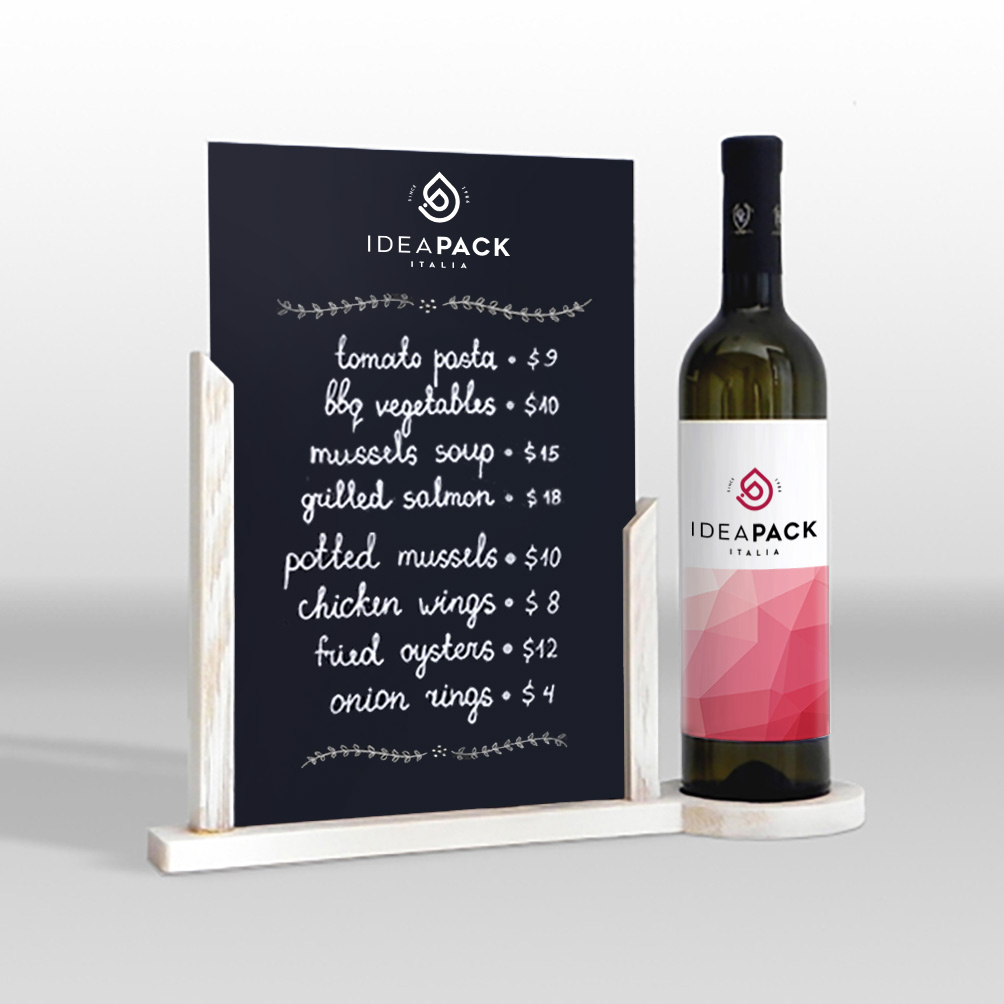 GIFT lavagna con supporto in legno