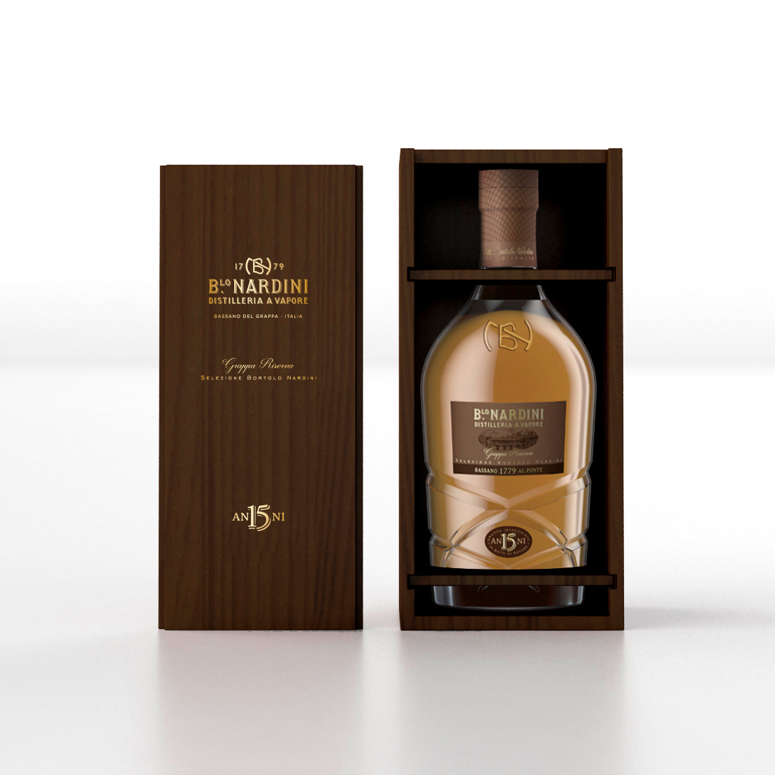 Confezione NARDINI in legno 15anni